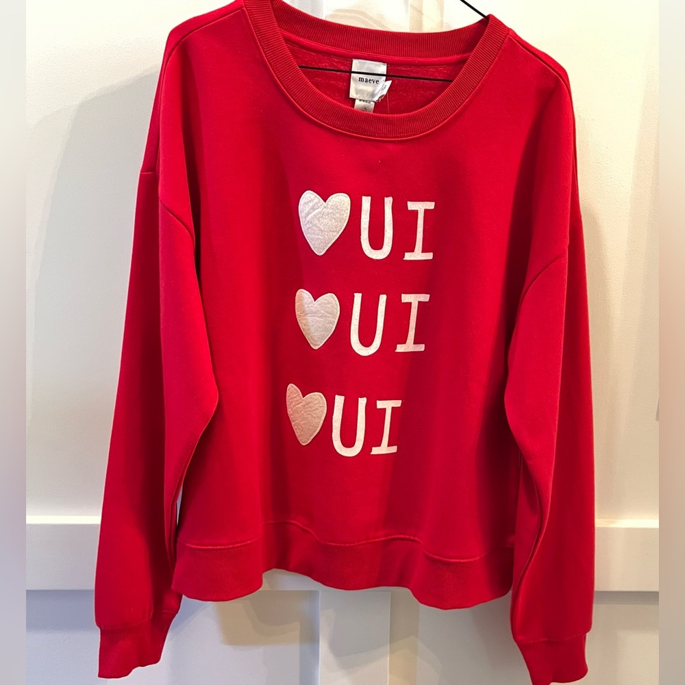 Maeve Red Sweatshirt Oui Oui Oui